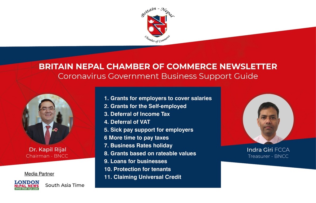Coronavirus (COVID 19) – BNCC Action Plan From Chairman Dr Kapil Rijal & Goverment Business Support Guide by Indra Giri (FCCA)
